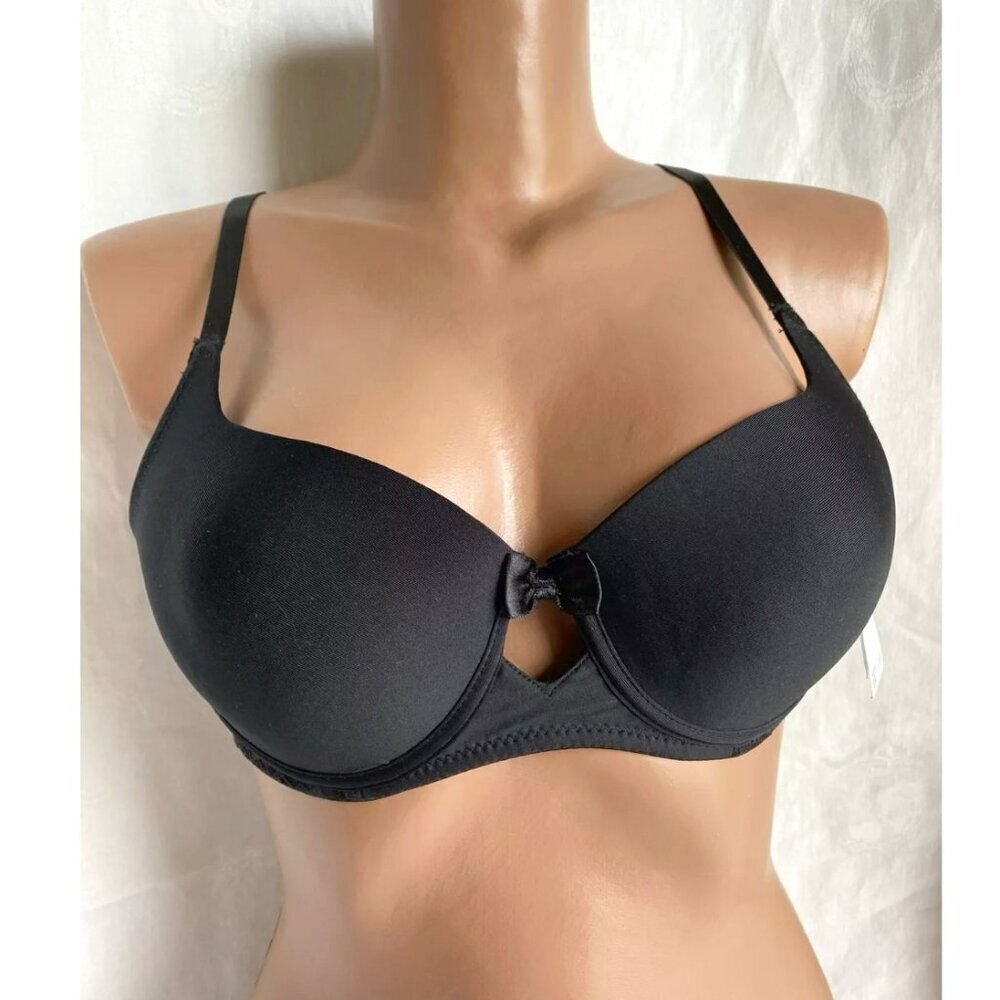 Donna L'Oren Black Underwire Padded Bra Size 36C